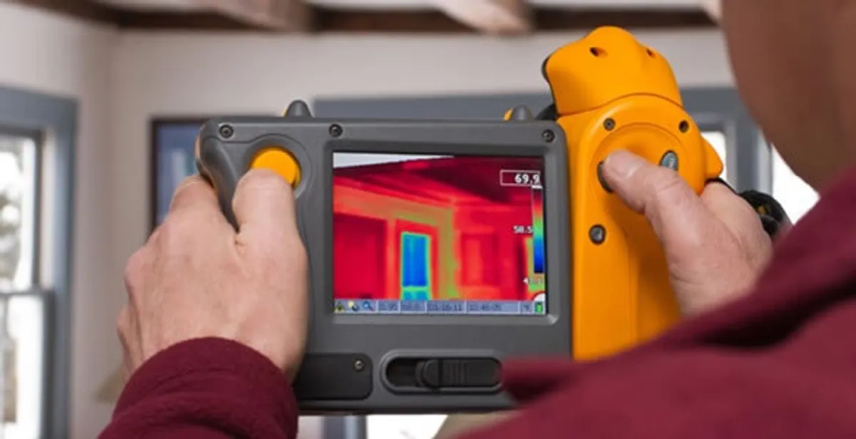 home energy audit service capturing thermal readings to analyze insulation and electrical efficiency in Buffalo, NY