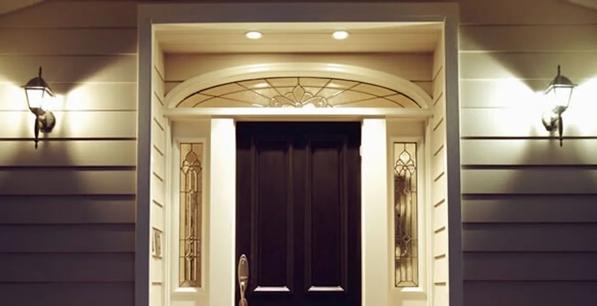 security light installation services with professionally installed entryway lighting in Buffalo, NY