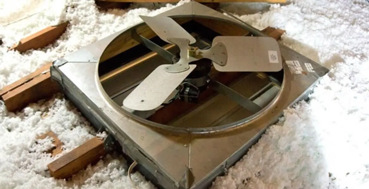 whole house fan installation services with attic-mounted ventilation unit in Buffalo, NY