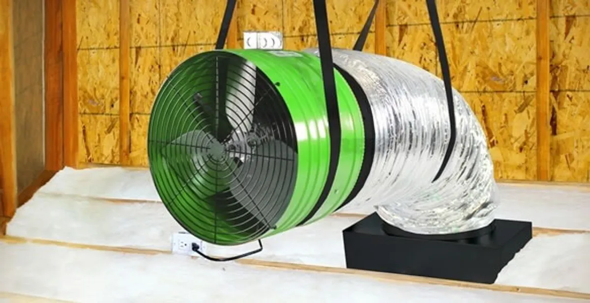 whole house fan installation services with professionally mounted ventilation fan system in Buffalo, NY
